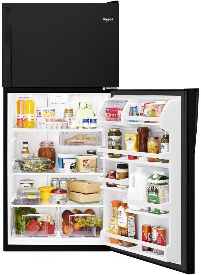 Whirlpool 30-inch Wide Top Freezer Refrigerator - 18 cu. ft. - Black