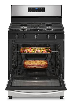 Whirlpool 5.1 Cu. Ft. Freestanding Gas Range with Edge to Edge Cooktop - Stainless Steel