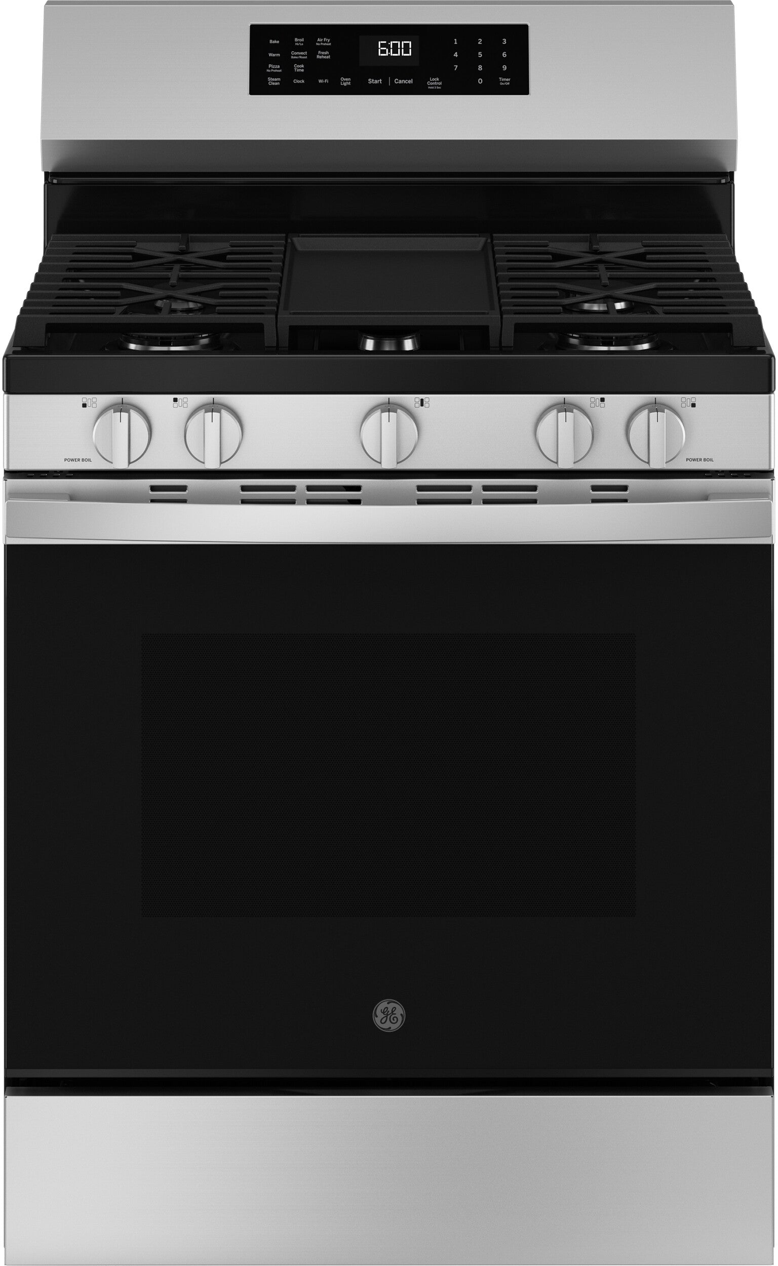 4 Piece Kitchen Appliances Package with French Door Refrigerator, Gas Range, Dishwasher and Over the Range Microwave in Stainless Steel
