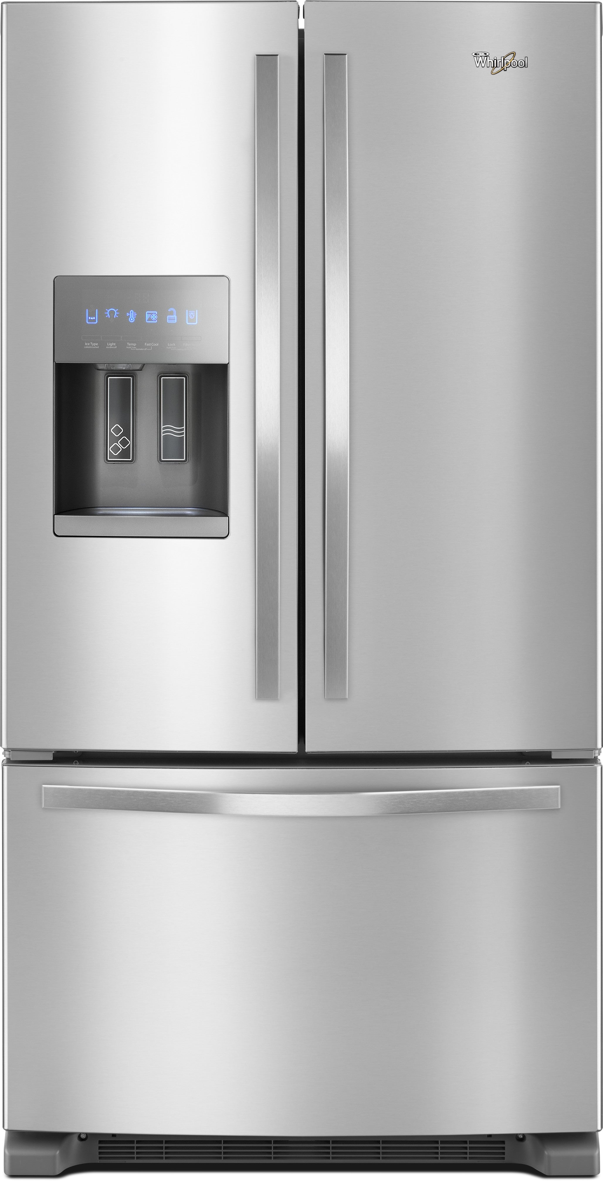 Whirlpool 4-Piece Kitchen Appliance Package – French Door Refrigerator, Slide-In Gas Smart Range, Fully Integrated Dishwasher & Over-the-Range Microwave in Stainless Steel