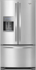 Whirlpool 4-Piece Kitchen Appliance Package – French Door Refrigerator, Slide-In Gas Smart Range, Fully Integrated Dishwasher & Over-the-Range Microwave in Stainless Steel