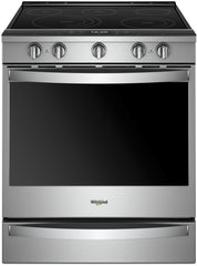 Whirlpool 4-Piece Kitchen Appliance Package – French Door Refrigerator, Slide-In Electric Range, Fully Integrated Dishwasher & Over-the-Range Microwave Oven in Fingerprint-Resistant Stainless Steel