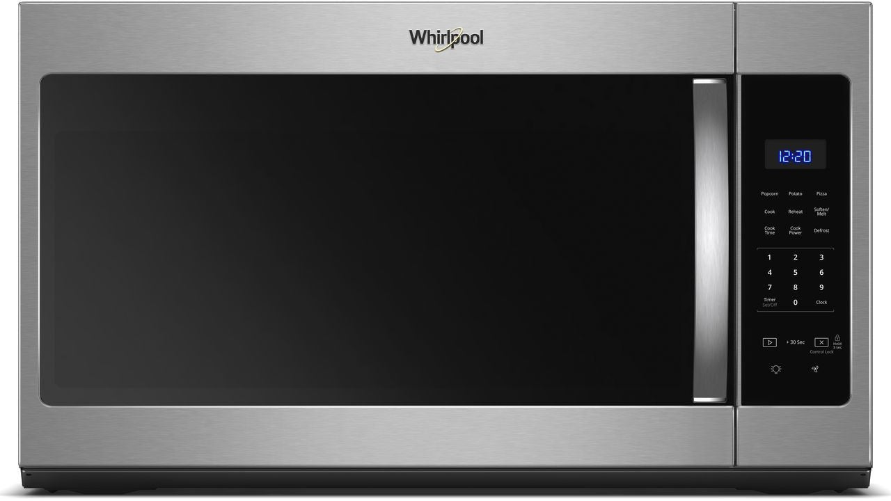 Whirlpool 4-Piece Kitchen Appliance Package – French Door Refrigerator, Electric Range, Fully Integrated Dishwasher & Over-the-Range Microwave in Stainless Steel