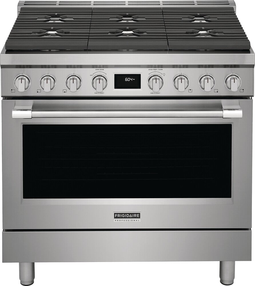 Frigidaire Professional 5-Piece Kitchen Appliance Package –  Refrigerator Column,  Freezer Column, Freestanding Dual Fuel Range,  Fully Integrated Dishwasher & Wall Mount Chimney Range Hood in Stainless Steel