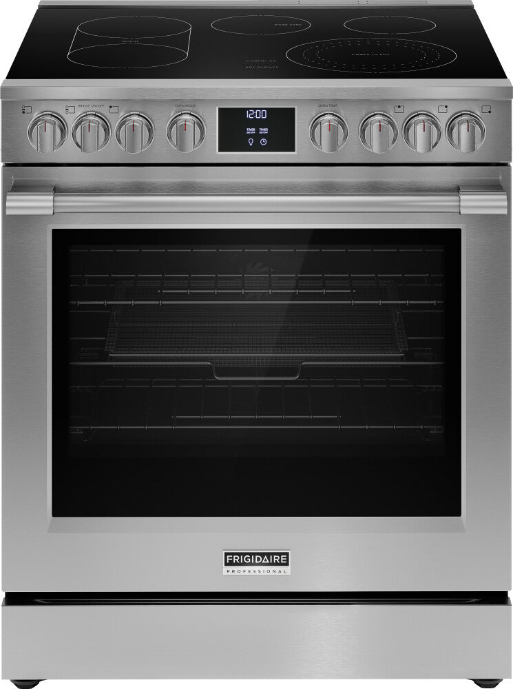Frigidaire Professional 6-Piece Kitchen Appliance Package – Counter-Depth French Door Refrigerator, Slide-In Electric Range,  Fully Integrated Dishwasher, Under-Cabinet Range Hood,Beverage Center &  Wine Cooler in Stainless Steel