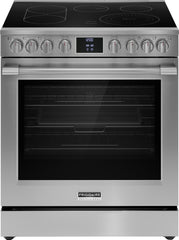 Frigidaire Professional 4-Piece Kitchen Appliance Package – Counter Depth Side-by-Side Refrigerator, Slide-In Gas Range, Fully Integrated Dishwasher & Over-the-Range Microwave in Stainless Steel