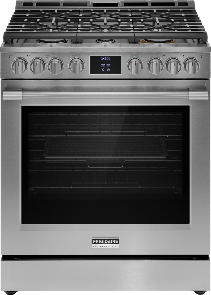 Frigidaire Professional 5-Piece Kitchen Appliance Package – Refrigerator Column, Freezer Column, Slide-In Gas Range, Over-The-Range Microwave & Fully Integrated Dishwasher in Stainless Steel