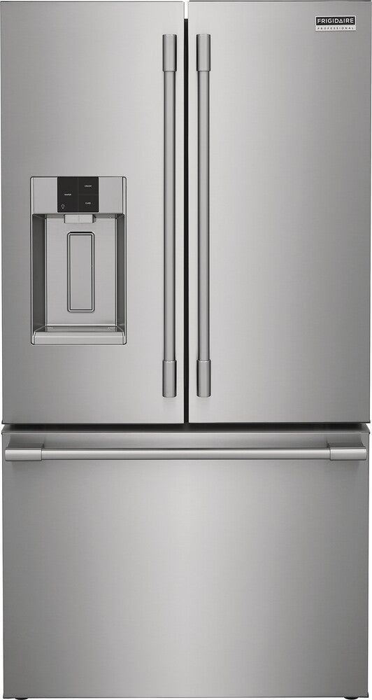 Frigidaire Professional 5-Piece Kitchen Appliance Package – Counter-Depth French Door Refrigerator, Induction Cooktop,  Fully Integrated Dishwasher, Combination Electric Wall Oven & Under-Cabinet Range Hood in Stainless Steel