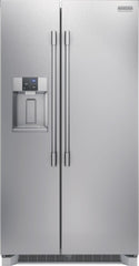 Frigidaire Professional 4-Piece Kitchen Appliance Package – Counter Depth Side-by-Side Refrigerator, Slide-In Gas Range, Fully Integrated Dishwasher & Over-the-Range Microwave in Stainless Steel