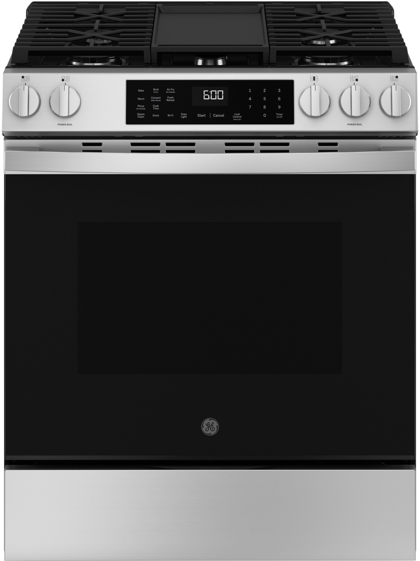 4 Piece Kitchen Appliances Package with Side-by-Side Refrigerator, Gas Range, Dishwasher and Over the Range Microwave in Stainless Steel