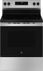 4 Piece Kitchen Appliances Package with Top Freezer Refrigerator, Electric Range, Dishwasher and Over the Range Microwave in Stainless Steel