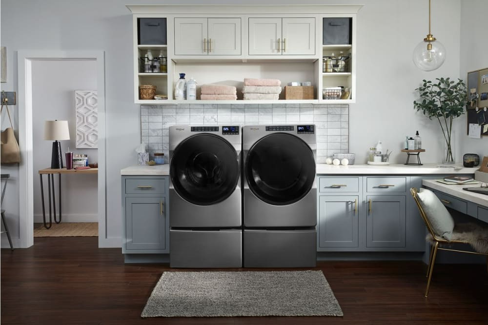 Whirlpool Chrome Shadow Laundry Duo
