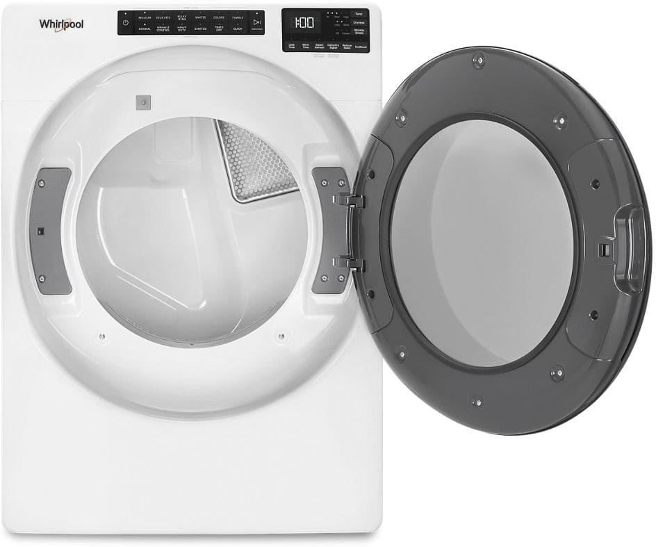 Whirlpool 7.4 Cu. Ft. Electric Wrinkle Shield Dryer with Steam - White