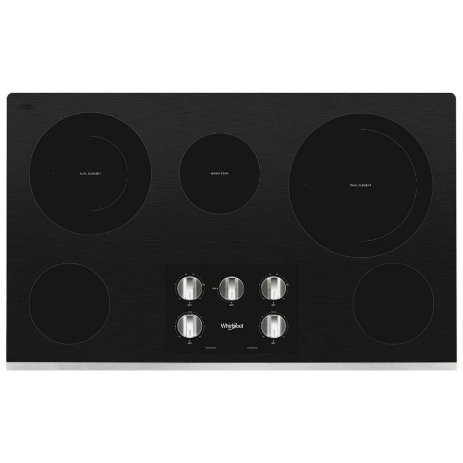 Whirlpool 36 in. Radiant Electric Ceramic Glass Cooktop with 5 Elements - Stainless Steel