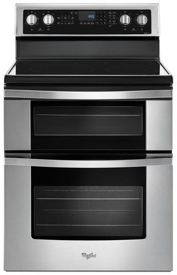Whirlpool 4-Piece Kitchen Appliance Package – French Door Refrigerator, Electric Range, Fully Integrated Dishwasher & Over-the-Range Microwave in Stainless Steel