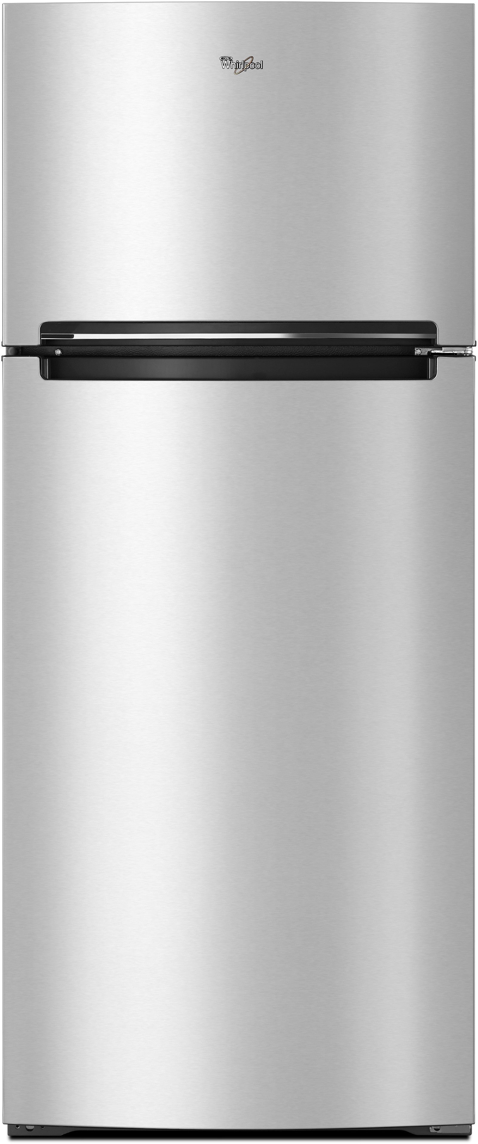 Whirlpool 4-Piece Kitchen Appliance Package – Top Freezer Refrigerator, Slide-In Electric Range, Fully Integrated Dishwasher & Over-the-Range Microwave in Fingerprint-Resistant Stainless Steel